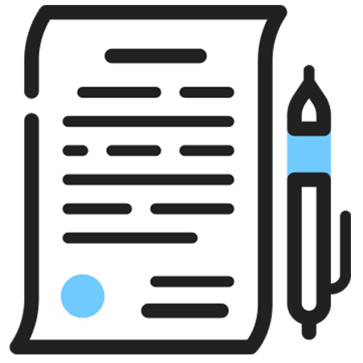 icon showing paper and pen