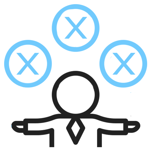 icon showing person neglecting responsibility