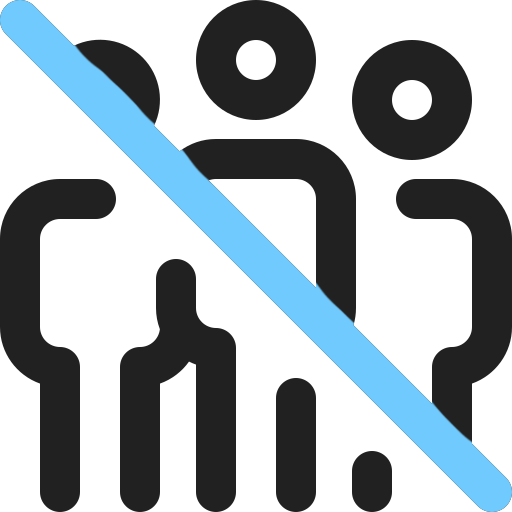 icon showing social isolation