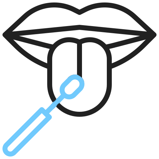 photo of saliva test
