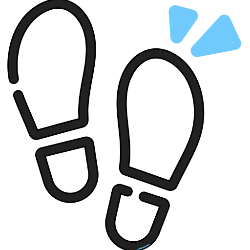 icon or walking